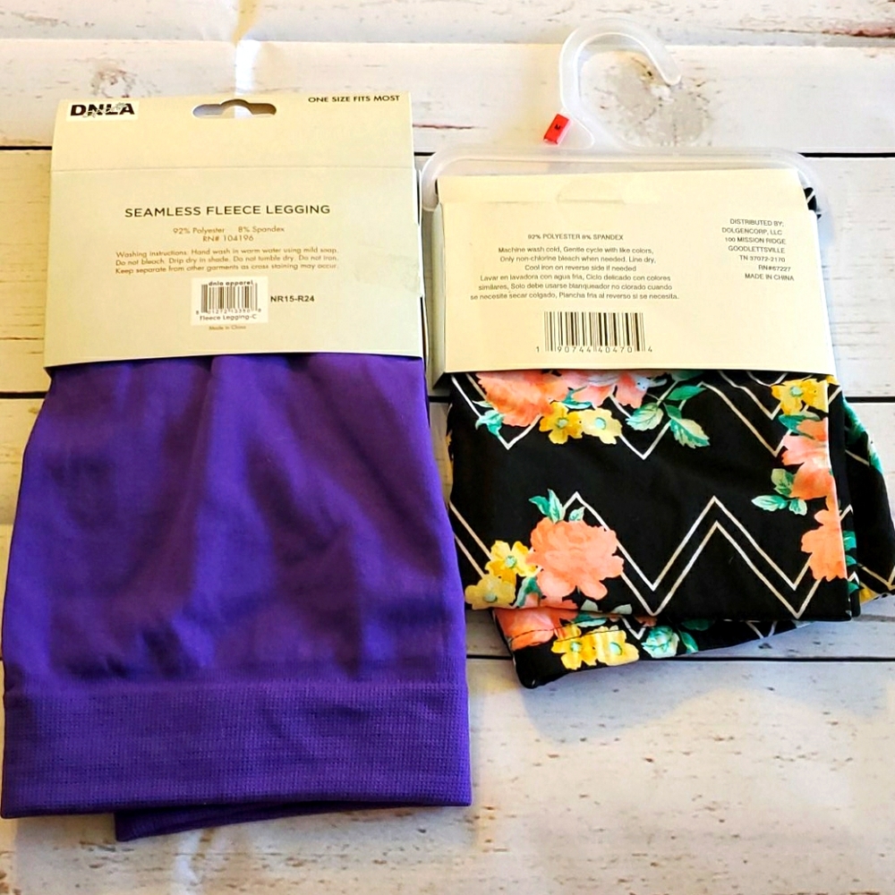 DNLA and Bobbie Brooks leggings Medium - Picture 2 of 5